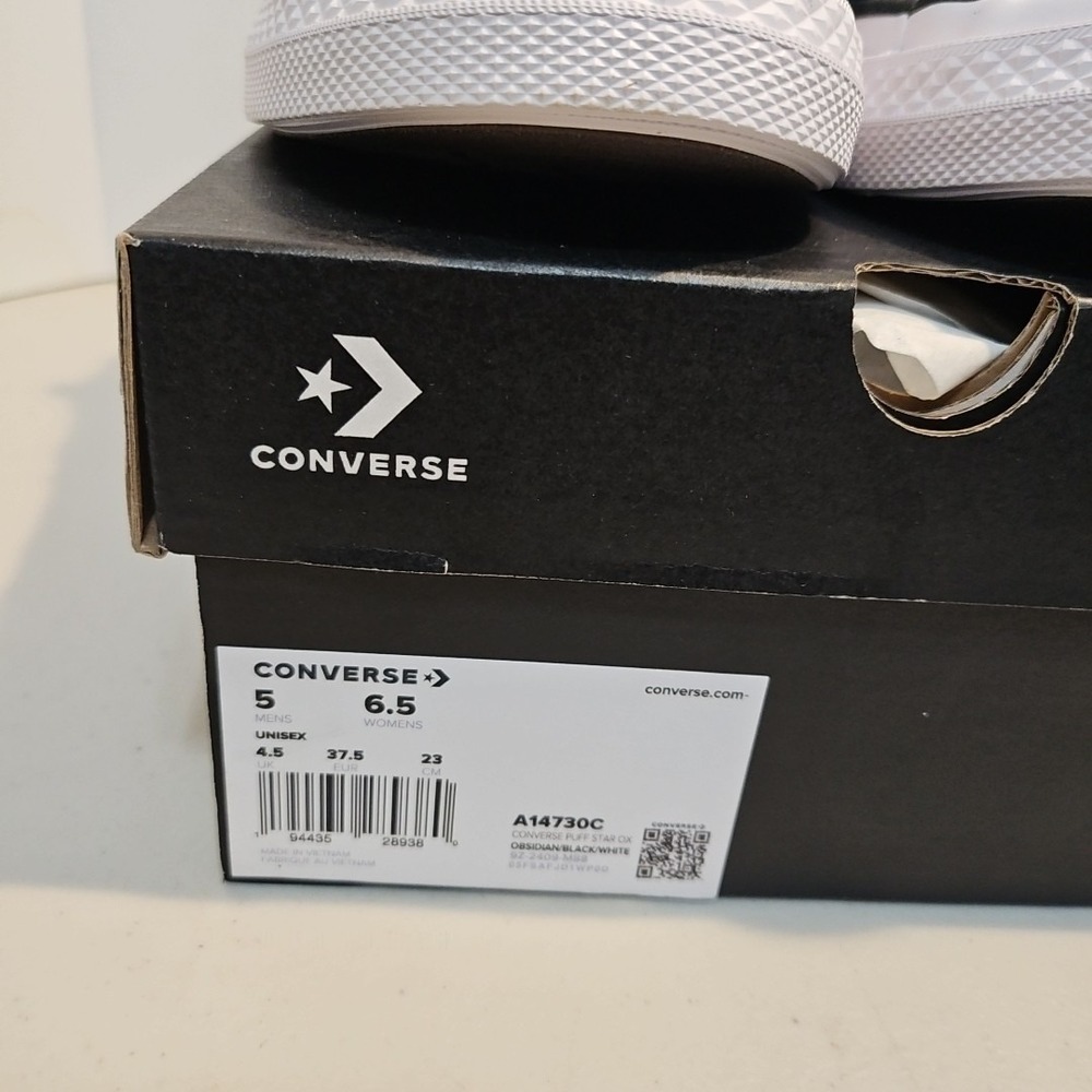 Converse One Star Puff Low-Top Sneaker Navy/Black/White Mens 5 Women's 6.5 - Picture 4 of 8